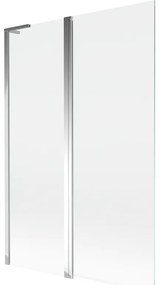 Mexen Mist L, 2-krídlová vaňová zástena 120 x 150 cm, číre sklo, chrómový profil, 8A9L-120-011-01-00