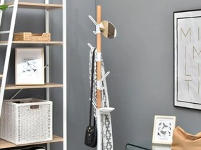 Vešiak Flash (buk biely + biela). Vlastná spoľahlivá doprava až k Vám domov. 1111804