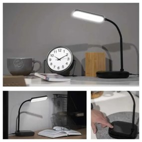 LED Stmievateľná flexibilná stolná lampa LED/12W/230V 3000K/4000K/6500K čierna