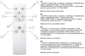 TOP LIGHT Svetlo nástenné-stropné Metal H 40C, Čierna