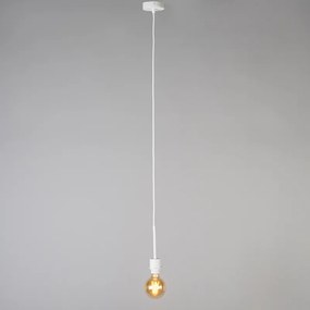 Moderné závesné svietidlo biele s tienidlom 45 cm taupe - Combi 1