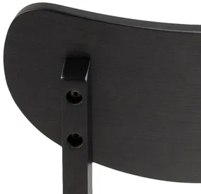 Čierna stolička v retro štýle BLACKY