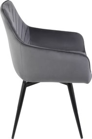 SI Služba Velvet Chair sivý