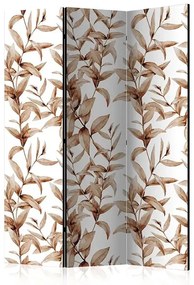 Paraván - Plant Sepia [Room Dividers] Veľkosť: 135x172, Verzia: Akustický