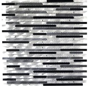 Hliníková mozaika XAM A881 strieborná/čierna mix 29,8 x 31,8 cm