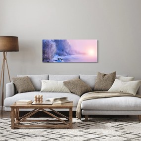 Obraz - Zamrznutá rieka (120x50 cm)