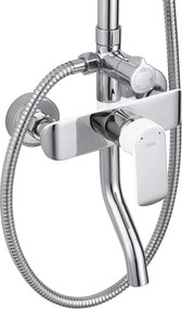 Rea Bloom, sprchová-vaňová súprava dažďovou hlavovou a ručnou sprchovou hlavicou, chrómová, REA-P9527