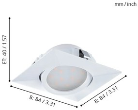 Eglo 95844 - SADA 3x LED podhľadové svietidlo PINEDA 1xLED/4,9W/230V