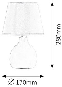 Rabalux INGRID stolná lampička max. 1x40W | E14 | IP20 - biela