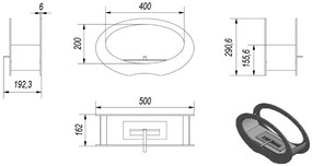 Stolný biokrb Echo čierny