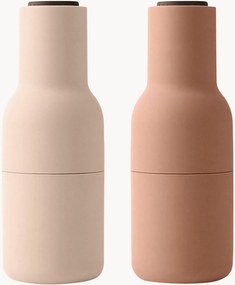 Mlynčeky na soľ a korenie's vrchnákmi z orechového dreva Bottle Grinder, 2 ks