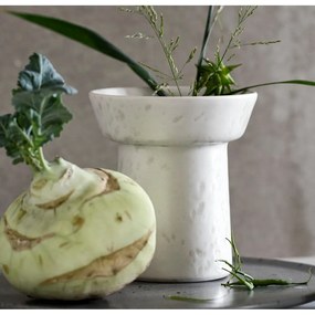 Biela kameninová váza Kähler Design Ombria, výška 20 cm
