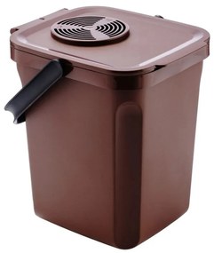 Denox Active odpadkový kôš na organický odpad 10 l, hnedý