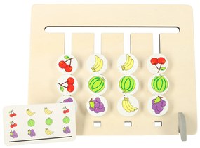 KIK Dřevěná vzdělávací hračka odpovídající barvám montessori ovoce