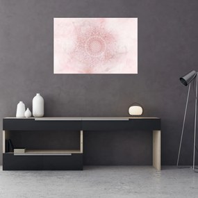 Obraz - Ružová mandala (90x60 cm)