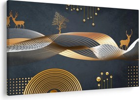 Obraz - Grafika s jeleňom (90x60 cm)