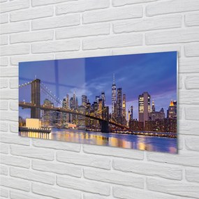 Obraz na akrylátovom skle Bridge sunset panorama 100x50 cm