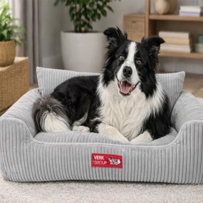 Pelech pre psa / mačku L - Menčester gaučík - svetlá sivá