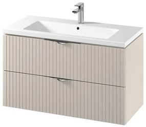 Cersanit S801-548 - Závesná kúpeľňová skrinka s umývadlom TIRSO 100x45 cm béžová