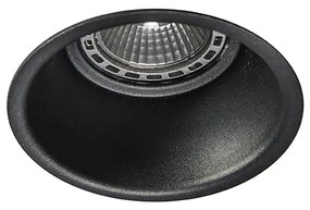 Sada 12 moderných zapustených bodových svetiel čiernych - Dept