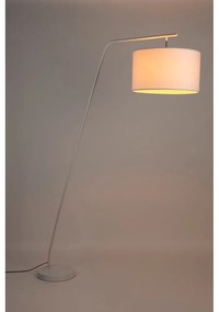 Biela stojacia lampa s textilným tienidlom (výška 220 cm) Martine – White Label
