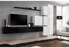 Obývacia stena Switch IX čierna/biela