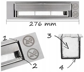 Závesný biokrb na stenu EOS NEREZ SO SKLOM 65x40x12
