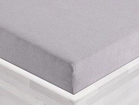 Froté napínacie prestieradlo FR-028 Svetlo sivé 90 x 220 - výška 20 cm