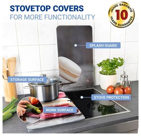 Sada 2 sklenených krytov na sporák Wenko Macarons