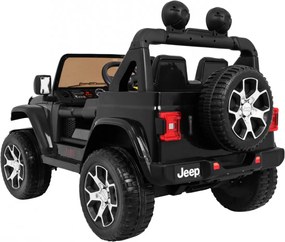 Ramiz Jeep Wrangler Rubicon terénne auto na batérie pre deti čierne + diaľkové ovládanie + 4x4
