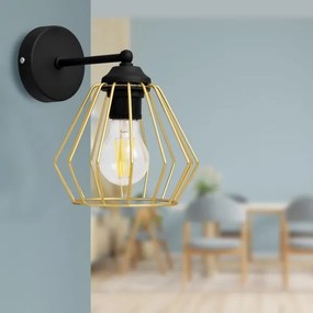 Nástenná lampa AGAT 1xE27/15W/230V zlatá/čierna