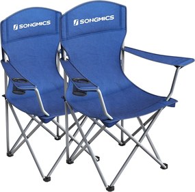 Set 2 ks kempingových stoličiek Glur modrý