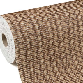 Kúpeľňová penová rohož / predložka PRO-052 Pletená rohož hnedá - metráž šírka 65 cm