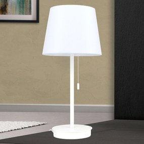 Stolná lampa Ludwig s USB portom biela