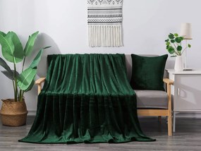 XPOSE® Mikroplyšová deka Exclusive - tmavo zelená 200x230 cm
