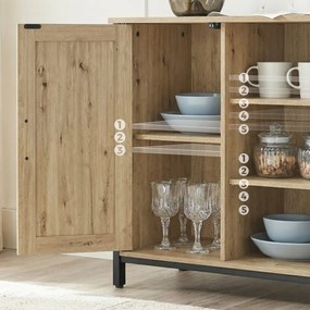 Komoda TAYLOR ARTISAN s otvorenými policami, 100x70cm