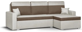 Rozkládací rohová sedací souprava ASTRA3 Béžová/Hnědá