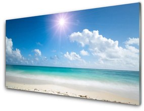 Obraz na skle More pláž slnko krajina 140x70 cm