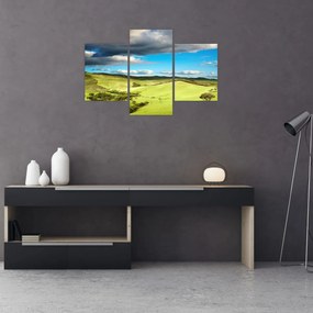 Obraz - Zelená krajina s pahorkami (90x60 cm)