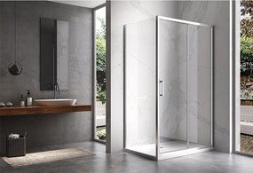 BPS-koupelny Obdĺžnikový sprchovací kút HYD-OK103A 100x80 chróm/transparent + vanička HYD-OSV-ST03A biela