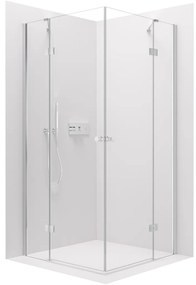 Cerano Marino Duo, sprchovací kút 100(dvere) x 90(dvere), 6mm číre sklo, chrómový profil, CER-CER-480220