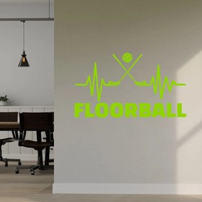 Veselá Stena Samolepka na stenu na stenu Floorball Farba: černá