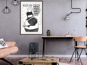 Artgeist Plagát - Only Do What Your Heart Tells You [Poster] Veľkosť: 30x45, Verzia: Zlatý rám