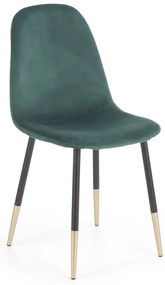 Jedálenská stolička ATLANTA –⁠ kov, látka, zelená