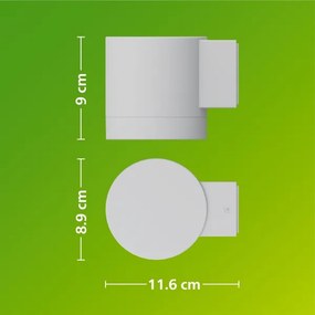 Philips - Vonkajšie nástenné svietidlo FYLX 1xGU10/5W/230V biele IP44
