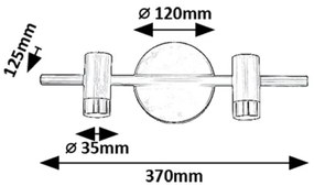 Rabalux 75041 - LED Nástenné bodové svietidlo KADIR 2xLED/3W/230V 4000K