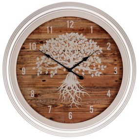 Autronic - Hodiny nástěnné - kovový rám, strom života, 58 cm - HA1758