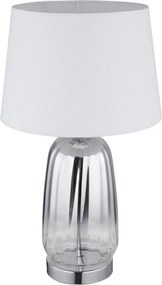 Globo 24142W - Stolová lampa CLASSY 1xE27/40W/230V biela/strieborná