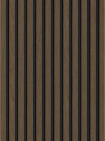 Mexen Lam-F, akustické stenové lamely 275 × 30 cm, plstený podklad 8 mm, technická dyha, orech espresso, S105-275307-3015-019