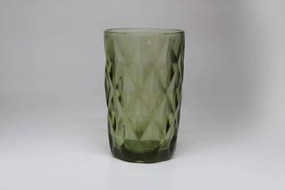 Zelené sklenené poháre vysoké 390ml 6ks